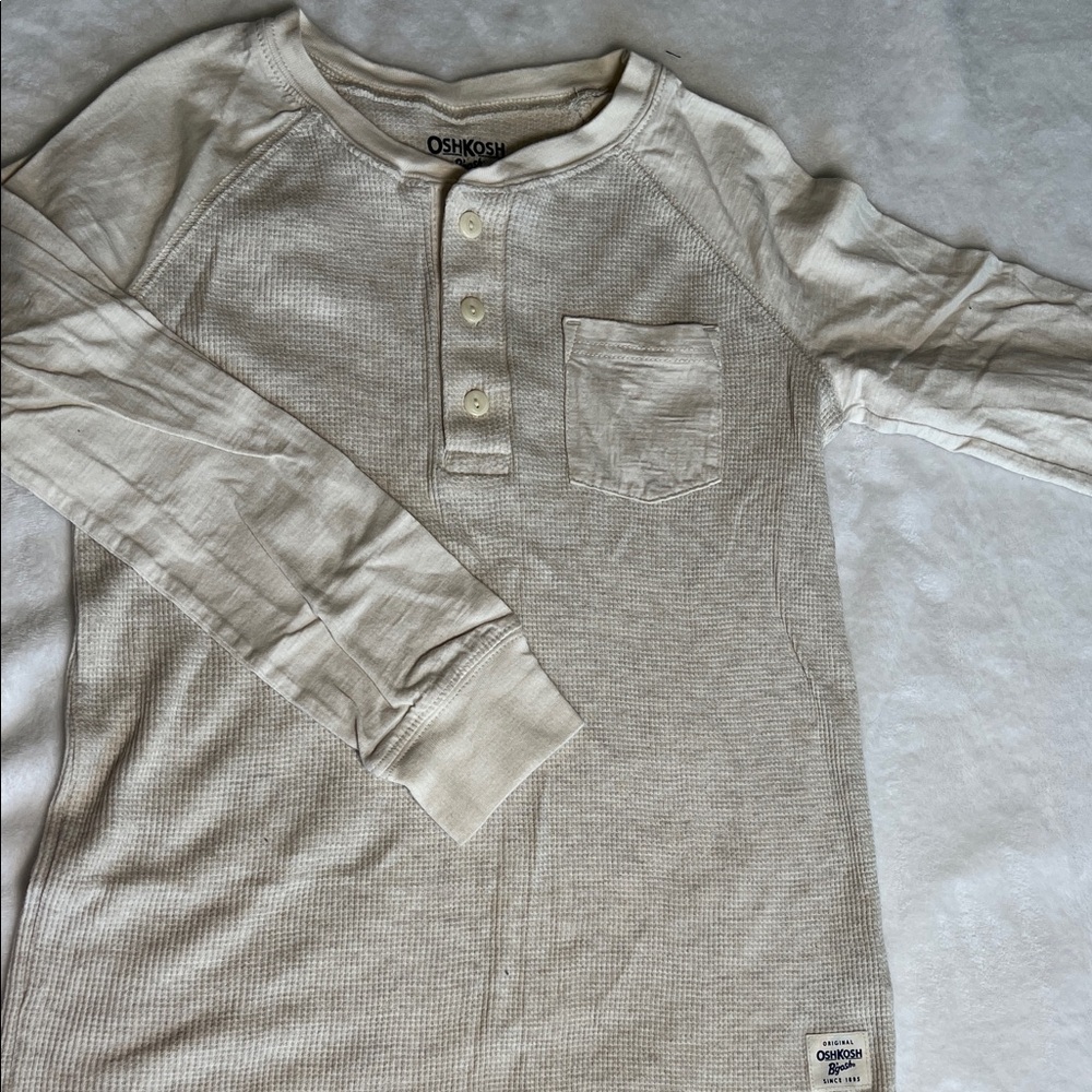 OshKosh B'gosh Beige Henley Top